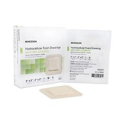 Silicone Foam Dressing McKesson 7 X 7 Inch Sacral Silicone Gel Adhesive without Border Sterile