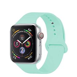YANCH Compatible with for Apple Watch Band 38mm 42mm 40mm 44mm, Soft Silicone Sport Band Replacement Wrist Strap Compatible with for iWatch Series 4/3/2/1, Nike+,Sport,Edition