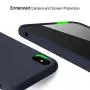 Miracase Liquid Silicone Case Compatible with iPhone Xs (2018)/ iPhone X(2017) 5.8 inch, Gel Rubber Full Body Protection Shockproof Cover Case Drop Protection Case (Navy Blue)