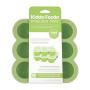 KIDDO FEEDO Baby Food Storage Container and Freezer Tray with Silicone Clip-On Lid - 9x2.5oz Easy-Out Portions - BPA Free/FDA Approved - Free EBook by Award-Winning Author/Dietitian - Green