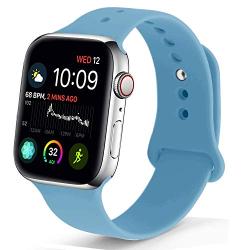 NUKELOLO Sport Band Compatible with Apple Watch 38MM 40MM 42MM 44MM,Soft Silicone Replacement Strap Compatible for Apple Watch Series 5/4/3/2/1