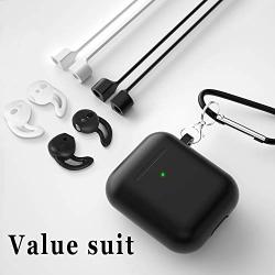 2019 OULUOQI for Airpods Case, 360°Protective Shockproof Airpods Silicone Case Cover Compatible with Apple Airpods 2 &1 (Front LED Visible)