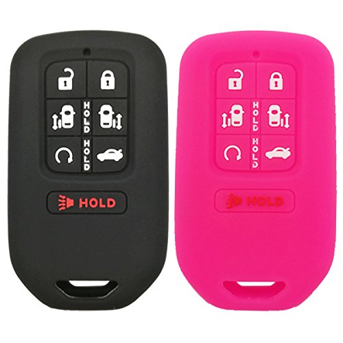 2Pcs Coolbestda Smart Key Fob Cover Skin Remote Case Keyless Entry Jacket Shell for 2018 Honda Odyssey elite