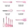 firlar 5pcs Silicone Baking Utensils Set, Silicone Egg Beater Shovel Spoon Spatula Oil Brush Kitchenware Hand Whisk Mixer Cookware Set