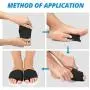 Metatarsal Sleeve with Gel Pads - 2 Pairs - Ball of Foot Cushions with Soft Gel - Fabric Compression - Help Metatarsalgia, Mortons, Neuroma, Calluses Blisters, Diabetic Feet - for Women, Men (Black)