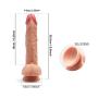 Realistic Massager 8.3 inch with Strong Suction Cup for Hands-Free, ACVIOO Double Layer Silicone Bendable Massager for Women