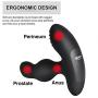 LEVETT Vibrating Anal Plug Butt Vibrator Silicone 16+3 Modes 360 Degree Rotating Head Stimulator Prostate Massager with Remote Controller Operation for Male Sex Toys(Black)