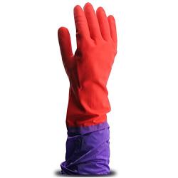 Thickened lengthened sleeves in latex gloves clean dishwasher laundry kitchenware protective gloves