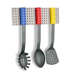 3Pcs Creative Block Cooking Utensils Spoon Fork Turner Cutlery Set Silicone Kitchenware Set