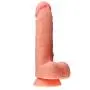 7" Realistic Penis Waterproof Soft Silicone Dildo Dong Cock with Veins Balls Adult Sex Toy for woman
