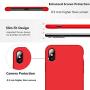 iPhone X Silicone Case, XSHNUO Liquid Silicone Gel Rubber Ultra Thin Case with Soft Microfiber Cloth Lining Cushion for Apple iPhone X (2017) 5.8 inch (Red)