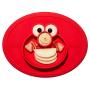 ezpz Sesame Street Elmo Mat - One-Piece Silicone placemat + Plate (Red)