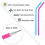 Reusable Straws 8Pcs 10" Medium Silicone Straws for 30&20OZ Yeti/Ozark/Rtic Tumblers+ 4 Brushes+ 1 Red