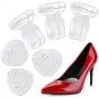 Heel Cushion Inserts and Metatarsal Pads for Women, 3 Pairs Heel Grips and 3 Pairs Ball of Foot Cushions, Silicone Shoe Pads Insoles for High Heels, Blister Prevention for Too Big Shoes …