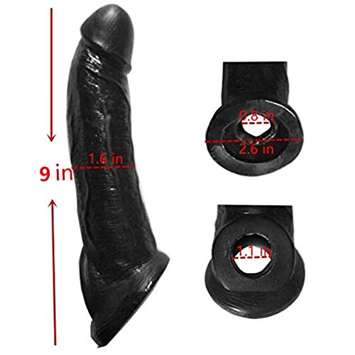 ARNDRE 9-INCH Silicone Cóndom Reusable Pênnís Sleeve Enlargement Toys for Men Chástity Clítoris Stímulator Pênnís Rings