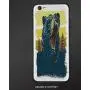 Case for Apple iPhone 6 and iPhone 6s 4.7-Inch,Shock-Absorption Bumper Cover,Cabin Decor,Angry Bear with Forest Backdrop Aggressive Expression Brush Strokes,Yellow Blue Red