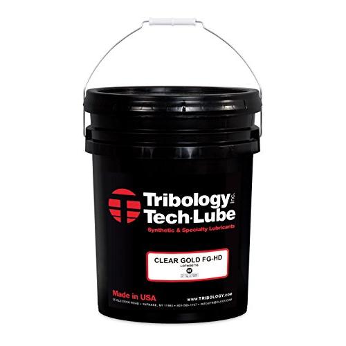 Tribology/Tech-Lube Clear Gold FG-HD-5gal NSF H1 Synthetic High Temperature Food Grade Grease, 5 gal