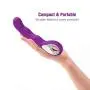 Powerful Silicone Vibrator Rechargeable Multispeed Wireless Portable Wand Adult Massager Toy with 10 Patterns for Body Relaxation-US Shipping
