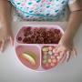 Bumkins Silicone Grip Dish, Suction Plate, Divided Plate, Baby Toddler Plate, BPA Free, Microwave Dishwasher Safe ? Pink