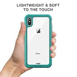 SMPL iPhone Xs Max Drop Proof, Lightweight, Protective Wireless Charging Compatible iPhone Case - Teal