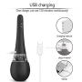 Automatic Electric Enema Bulb with 5 Frequency Modes,Medical Silicone Douche Bulb Rechargeable Waterproof Cleaner Kit for Men Women