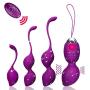 Ben-Wa Balls,Hizek 5 in 1 Ben-Wa Exercise Weighes for Tightening & Pleasure with Wireless Control Remote,Safe Silicone for Bladder Control&Pleasure