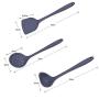 Silicone kitchenware three suits spoon drain spade shovel special non-stick cooking temperature safety tool suite - the best kitchen gift
