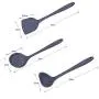 Silicone kitchenware three suits spoon drain spade shovel special non-stick cooking temperature safety tool suite - the best kitchen gift
