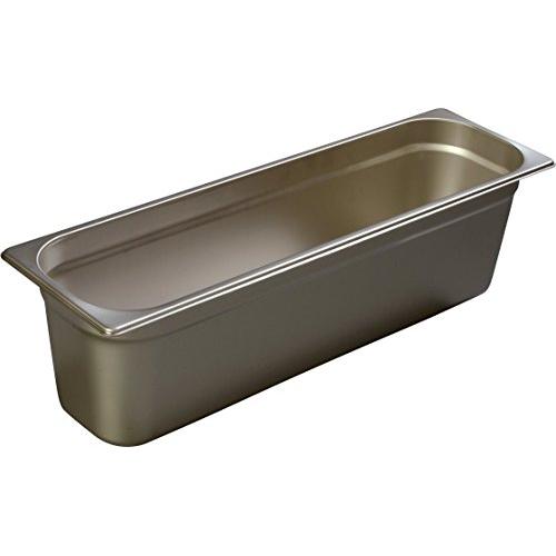 Carlisle 60700HL6 DuraPan Light Gauge Stainless Steel Long Half-Size Food Shotgun Pan, 6" Deep (Pack of 6)