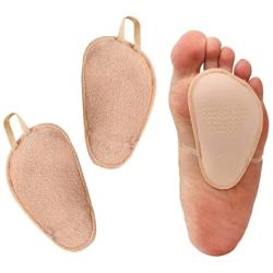 Soxbang Fabric Metatarsal Pads 4 Pairs Ball of Foot Cushions Arch Support Foot Pads (4beige, Medium)