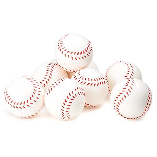 Baseball Sports Themed 2.5-Inch Foam Squeeze Balls for Stress Relief, Baseball Sport Stress Balls - Baseball Party Favors and Decoration - Bulk 1 Dozen