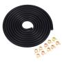 BLACKHORSE-RACING 10 Feet 3/16" High Performance Silicone Vacuum Hose + 10 Pcs 10mm Spring Clips Fuel Hose Line Water Pipe Clamps Fasteners