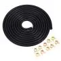 BLACKHORSE-RACING 6mm 10 Feet 1/4" High Performance Silicone Vacuum Hose + 10 Pcs 11mm Spring Clips Fuel Hose Line Water Pipe Clamps Fasteners