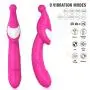 FUNRIDER Handheld Wireless Massager - Waterproof USB Charging Multi-Functional Massage Mode- Whisper Quiet -Soft Silicone Personal Massager-Pink