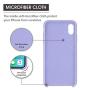 xperg iPhone X Case, iPhone Xs Silicone Case, Slim Liquid Silicone Gel Rubber Shockproof Case Soft Microfiber Cloth Lining Cushion Compatible with Apple iPhone X/XS 5.8" (Clove Purple)