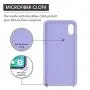 xperg iPhone X Case, iPhone Xs Silicone Case, Slim Liquid Silicone Gel Rubber Shockproof Case Soft Microfiber Cloth Lining Cushion Compatible with Apple iPhone X/XS 5.8" (Clove Purple)