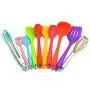 JunbosiKitchenware Color Silicone Kitchen Utensils Set of 10 Environmentally Friendly Cooking Shovel Spoon Tool Non-Stick Silicone Kitchenware Set