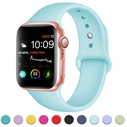 DaQin Band Compatible with Apple Watch 38mm 40mm 42mm 44mm for Women and Men, Sport Replacement Wristbands for iWatch Series 5 Series 4 Series 3/2/1, S/M, M/L