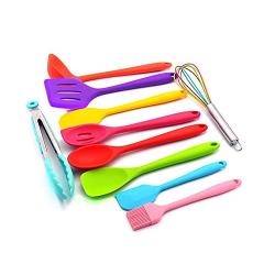 Kitchen Supplies Silicone Kitchen Utensils Set of 10 Environmentally Friendly Cooking Shovel Spoon Tool Non-Stick Silicone Kitchenware Set Tool Accessories