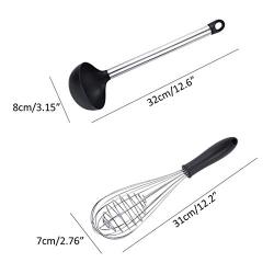 Jiyaru 8 pcs Silicone Kitchen Utensils Heat Resistant Cooking Baking Kitchenware Set