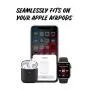 PodSkinz AirPods 2 & 1 Case [Front LED Visible] Protective Silicone Cover and Skin Compatible with Apple AirPods (Black)