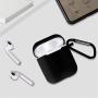 AirPods Case Airpod Case Cover for Airpods 2&1 (Front LED Visible) Upgrade Skin Silicone Protective Case with Anti-Lost Buckle Headphone Case Compatible with AirPods 2&1 Accessories[Black]