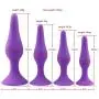 JunRP 4Pcs/Set Soft Medical Silicone Trainer Kit ?n?.les Plù-.gs Beginner Set for Women and Men (Purple)