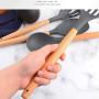 Silicone kitchenware 11 Beech Wooden Handle Non-stick Kitchen Utensil Set Silicone Cooking Utensils Kitchen Utensil Set Suitable For Any Occasion Of The Best Housewarming Gifts Very suitable as a gift