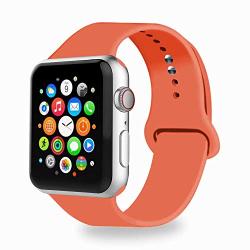 IYOU Sport Band Compatible with Watch Band 38MM 42MM 40MM 44MM, Soft Silicone Replacement Sport Strap Compatible with 2019 Watch Series 5 2018 Watch Series 4/3/2/1