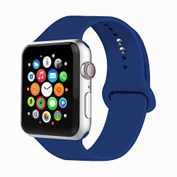 IYOU Sport Band Compatible with Watch Band 38MM 42MM 40MM 44MM, Soft Silicone Replacement Sport Strap Compatible with 2019 Watch Series 5 2018 Watch Series 4/3/2/1