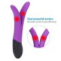 ON Sale Deal Purple Vibrators Electric Massager Multi-Speeds Silicone Dual Motors Body Massage USB Recharge Vibration Sex Toys (Purple)