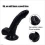 FXH Realistic Texture and Genuine Touch Toys - Precious Black, Womens 6.1-Inch Silicone Soft-??ld?