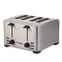 QIN.J.FANG-Kitchen 220V Stainless Steel 4-Slice Toaster,rapid heating widened barbecue trough,LED light indicator