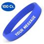 Reminderband Silicone Wristbands - 100 Pack - Personalized Customizable Rubber Bracelets - Customized for Motivation, Events, Gifts, Support, Causes, Fundraisers, Awareness - Men, Women